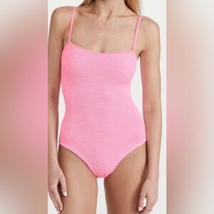 Hunza G Pamela One Piece Swimsuit Bubblegum Pink OS
